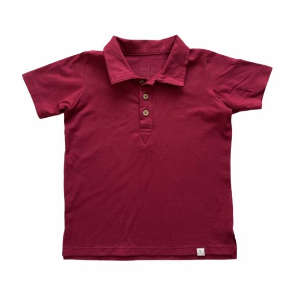Omi Jo By Well Dressed Wolf Maroon Polo Shirt Size 3 - Picture 1 of 4